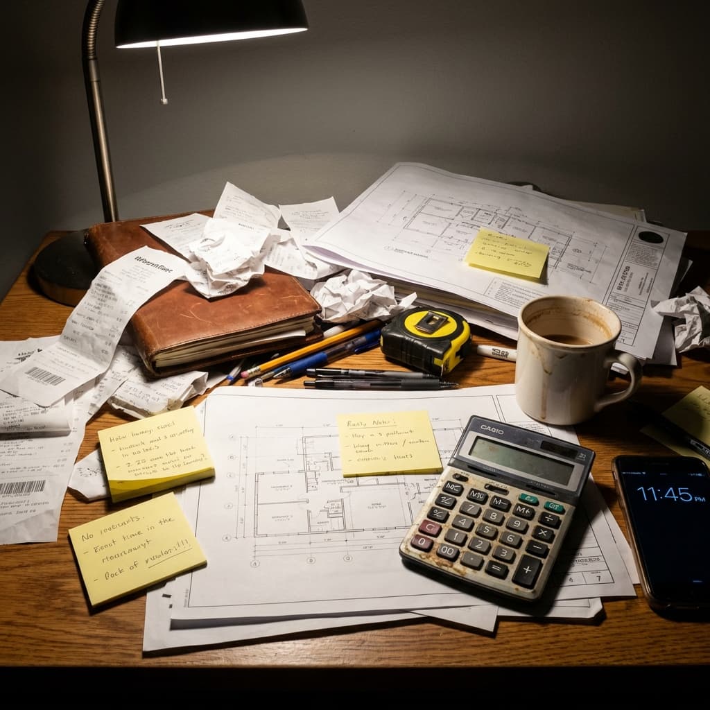 Chaotisch bureau vol administratie